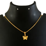 Load image into Gallery viewer, Unisex Micro Gold Plated Butterfly Pendant With Chain