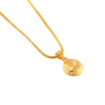 Load image into Gallery viewer, Unisex Micro Gold Plated Gol Pendant With Chain