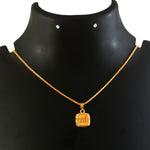 Load image into Gallery viewer, Unisex Micro Gold Plated Radhe Pendant With Chain
