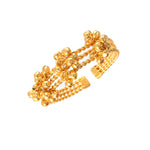 Load image into Gallery viewer, Gold Plated Adjustable Contemporary Ghungroo Beaded Kada Bangle