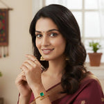 Load image into Gallery viewer, Gold-Plated Stone Studded Adjustable Kada Bracelet