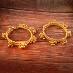 Load image into Gallery viewer, Set Of 4 Contemporary Gold-Plated Ghungroo Beaded Ajustable Bangle