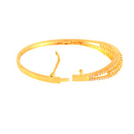 Load image into Gallery viewer, 18KT Gold-Plated Cubic Zirconia Studded Bangle-Style Bracelet