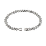 Load image into Gallery viewer, Rhodium Plated Sparkling AD & Cubic Zirconia Studded Tennis Bracelet