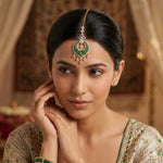Load image into Gallery viewer, 18K Gold-Plated Cubic Zirconia Studded Maang Tikka