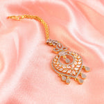Load image into Gallery viewer, 18K Gold-Plated Cubic Zirconia Studded Maang Tikka