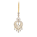 Load image into Gallery viewer, 18K Gold-Plated Cubic Zirconia Studded Maang Tikka