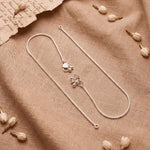 Load image into Gallery viewer, Silver-Plated Rope Chain Anklet with Lobster Clasp