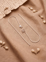 Load image into Gallery viewer, Silver-Plated Rope Chain Anklet with Lobster Clasp