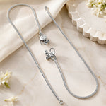 Load image into Gallery viewer, Silver-Plated Rope Chain Anklet with Lobster Clasp