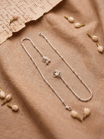 Load image into Gallery viewer, Silver-Toned Beaded Rope Chain Anklet