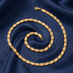 Load image into Gallery viewer, Gold-Toned Geometric Link Chain Necklace