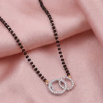 Load image into Gallery viewer, Rhodium plated AD & CZ Studed Pendant Mangalsutra