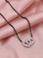 Load image into Gallery viewer, Rhodium plated AD & CZ Studed Pendant Mangalsutra