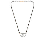 Load image into Gallery viewer, Rhodium plated AD & CZ Studed Pendant Mangalsutra