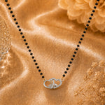 Load image into Gallery viewer, Rhodium plated AD & CZ Studed Pendant Mangalsutra