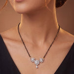 Load image into Gallery viewer, Rhodium plated AD & CZ Studed Pendant Mangalsutra
