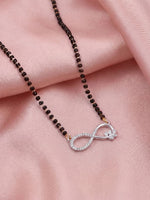 Load image into Gallery viewer, Rhodium plated AD & CZ Studed Pendant Mangalsutra