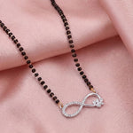 Load image into Gallery viewer, Rhodium plated AD & CZ Studed Pendant Mangalsutra