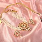 Load image into Gallery viewer, Gold-Plated Kundan-Studded Pearl Beaded Layer Jewellery Set