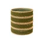 Load image into Gallery viewer, Indian Bollywood Bangle Bracelet Set for Women - 24 Piece (2 Dozen) Multicolor Alloy Gold Tone Stacking Jewelry for Weddings, Parties, Festivals & Gifts (Rani_Pink)