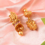 Load image into Gallery viewer, Royal Matte Gold Plated Antique Choker Temple Jewellery Set with Ruby Stones