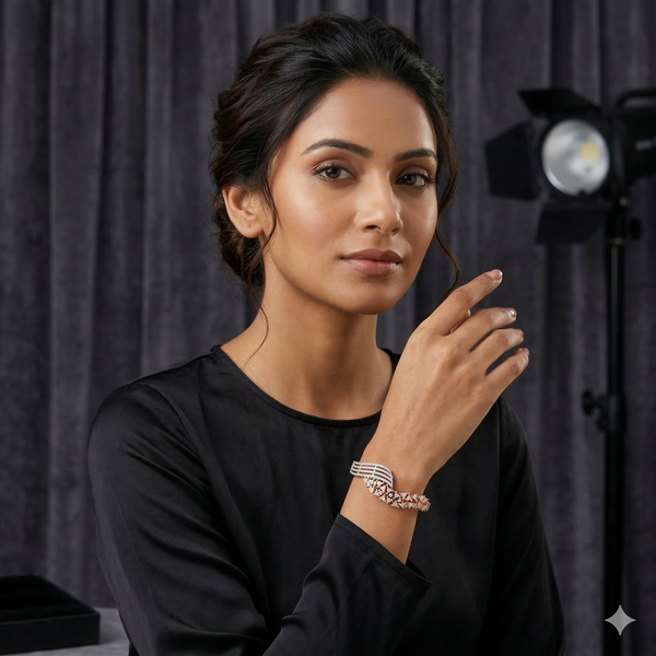 Rose Gold Plated Bracelet For Women & Girl