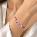 Load image into Gallery viewer, Multicolor Crystal Floral Vine Tulip Bracelet