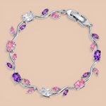 Load image into Gallery viewer, Multicolor Crystal Floral Vine Tulip Bracelet