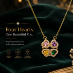 Load image into Gallery viewer, 2-Way Multi Wearing Magnetic Heart Clover Necklace for Women