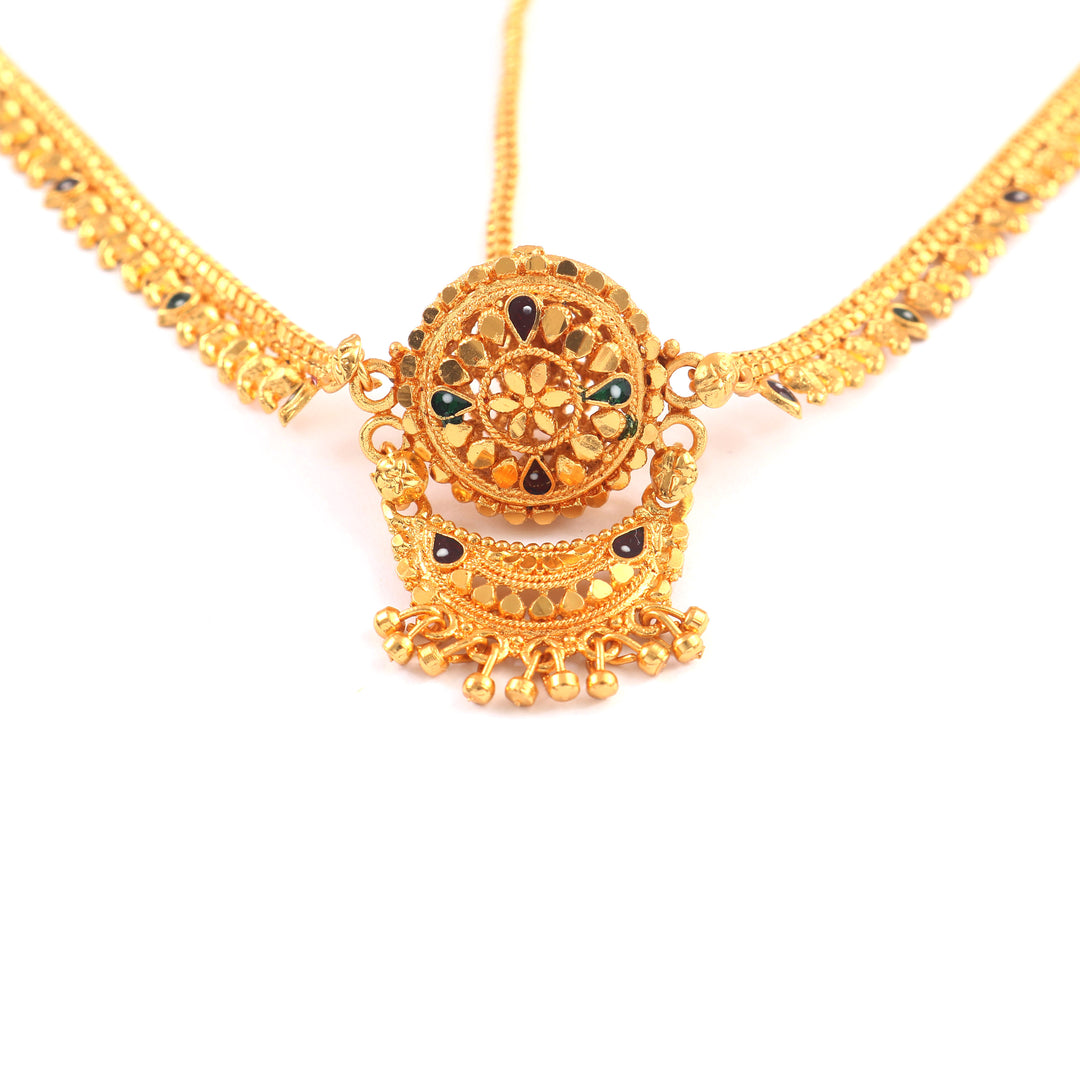 Gold Plated Traditional Polki & Handmade Meena Work Rajasthani Style Jewelry