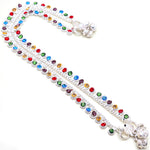 Load image into Gallery viewer, Multicolor Silver Plated Ad Cz Multi-Color Stones Traditional Indian Anklet For Women
