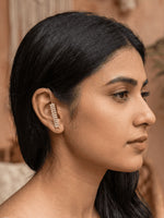 Load image into Gallery viewer, Women Gold-Plated American Diamond Long Tassel Earrings

