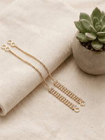 Load image into Gallery viewer, Women Gold-Plated American Diamond Long Tassel Earrings
