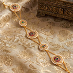 Load image into Gallery viewer, Gold-Plated American Diamond-Studded &amp; Beaded Matha Patti for Women
