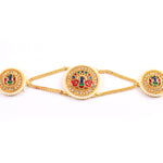 Load image into Gallery viewer, Gold-Plated American Diamond-Studded &amp; Beaded Matha Patti for Women
