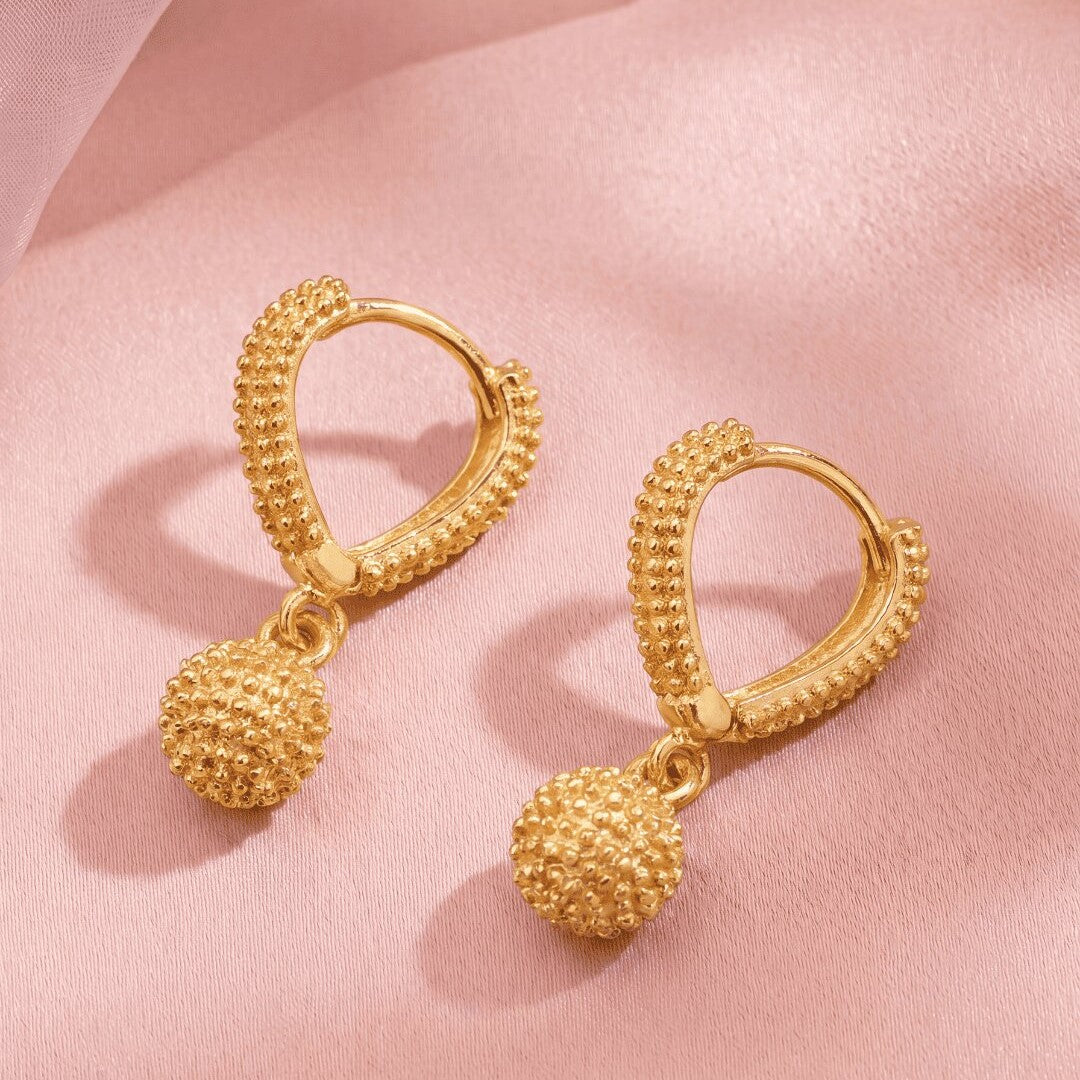 Gold-Toned Classic Drop Earrings