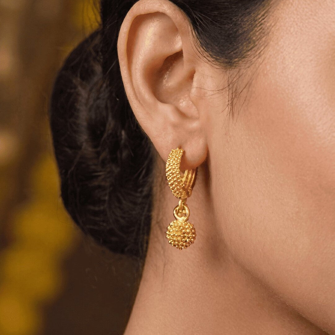 Gold-Toned Classic Drop Earrings