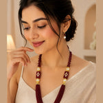 Load image into Gallery viewer, Gold-Plated Kundan-Studded &amp; Pearl-Beaded Jewellery Set

