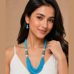 Load image into Gallery viewer, Gold-Plated Kundan-Studded &amp; Pearl-Beaded Jewellery Set
