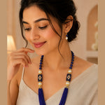 Load image into Gallery viewer, Gold-Plated Kundan-Studded &amp; Pearl-Beaded Jewellery Set
