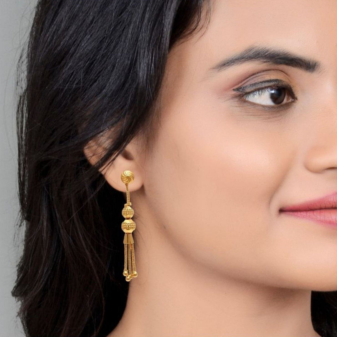Gold Plated Classic Drop Earrings
