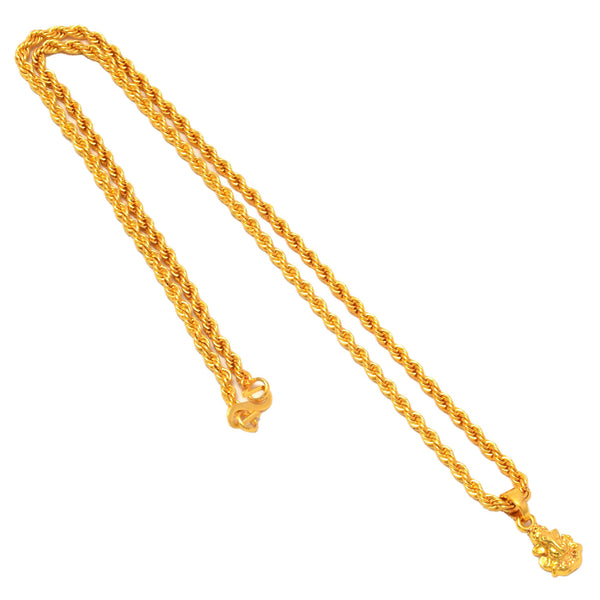 Gold Plated Pendant With Chain Jewelry For Men & Women