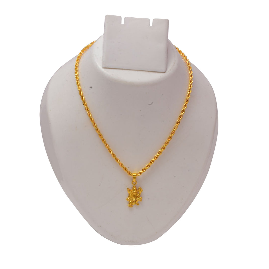 Gold Plated Pendant With Chain Jewelry For Men & Women