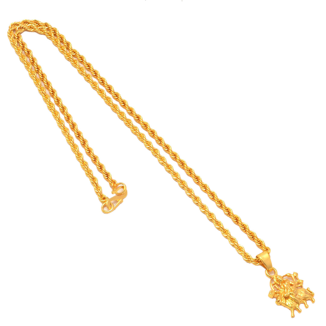 Gold Plated Pendant With Chain Jewelry For Men & Women