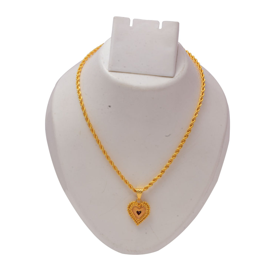 Gold Plated Pendant With Chain Jewelry For Men & Women