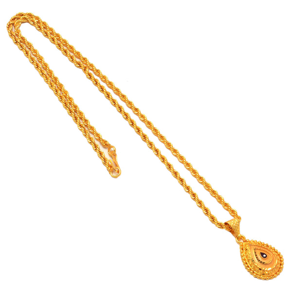 Gold Plated Pendant With Chain Jewelry For Men & Women