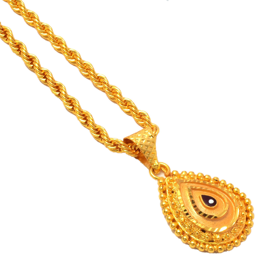 Gold Plated Pendant With Chain Jewelry For Men & Women