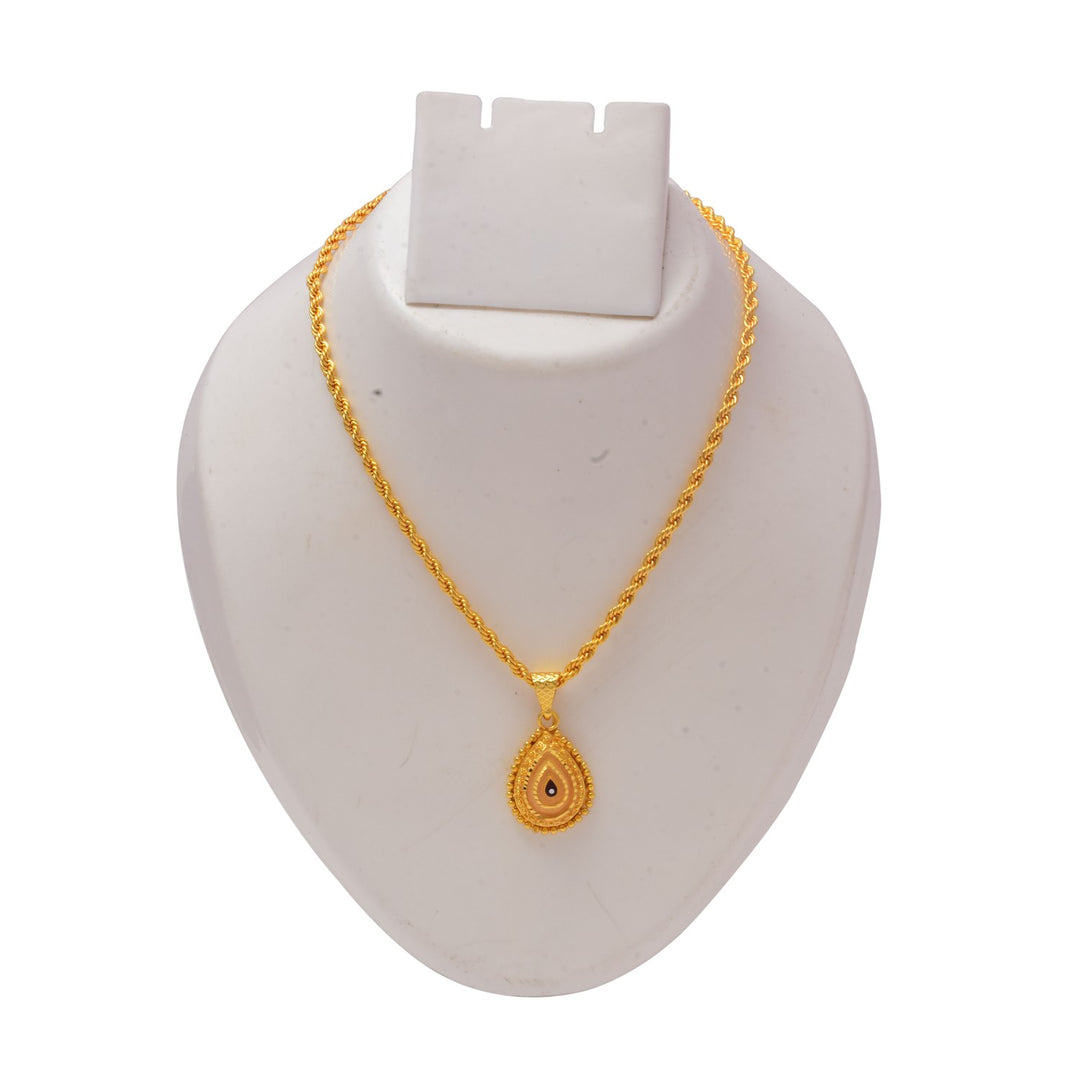 Gold Plated Pendant With Chain Jewelry For Men & Women