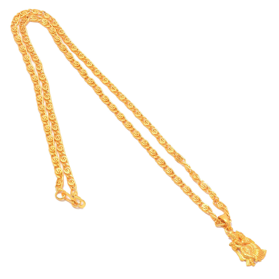 Gold Plated Pendant With Chain Jewelry For Men & Women